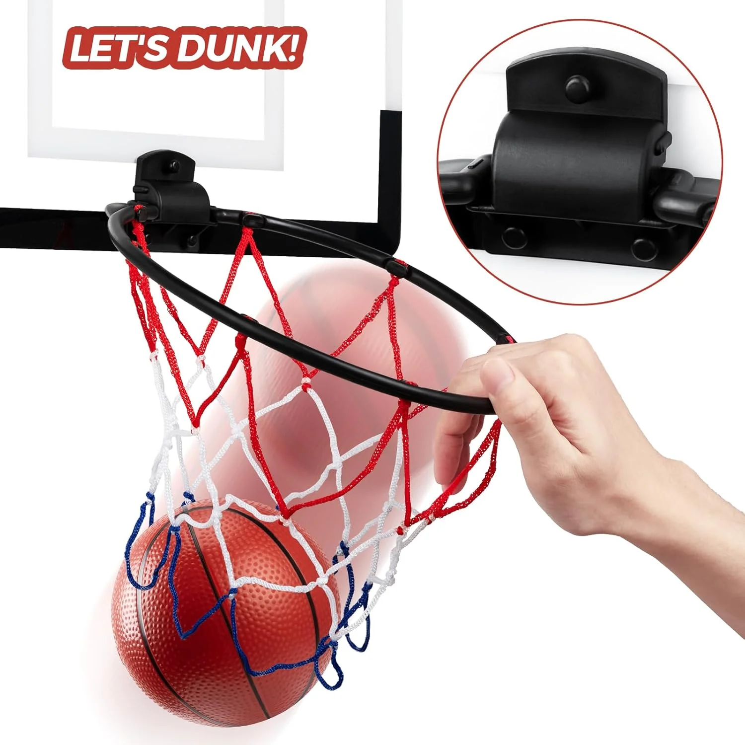 ست حلقه بسکتبال کوچک برای کودکان - ست کامل با تخته، 4 توپ، پمپ، پدهای فومی و قلاب - نصب چند منظوره روی دیوار و در برای استفاده در داخل و خارج از خانه، هدیه ای برای کودکان و بزرگسالان ست حلقه بسکتبال کوچک برای کودکان - ست کامل با تخته، 4 توپ، پمپ، پدهای فومی و قلاب - نصب چند منظوره روی دیوار و در برای استفاده در داخل و خارج از خانه، هدیه ای برای کودکان و بزرگسالان