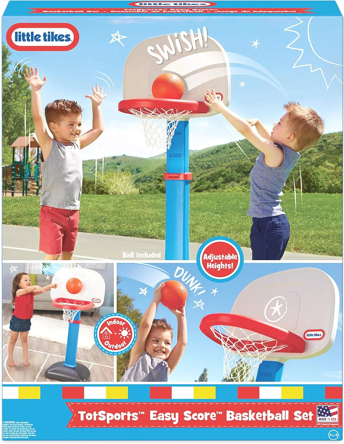 ست بسکتبال Totsports Little Tikes، چند رنگ، 620836E3 ست بسکتبال Totsports Little Tikes، چند رنگ، 620836E3