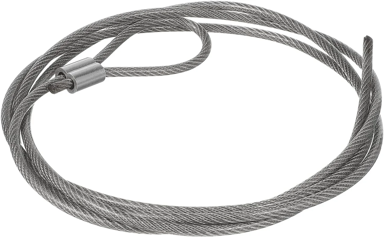 KESYOO 1 مجموعه رشته نخ تور بسکتبال، طناب توری جایگزین سیم فولادی با سگک آلومینیومی، نقره ای، 70.86 اینچ