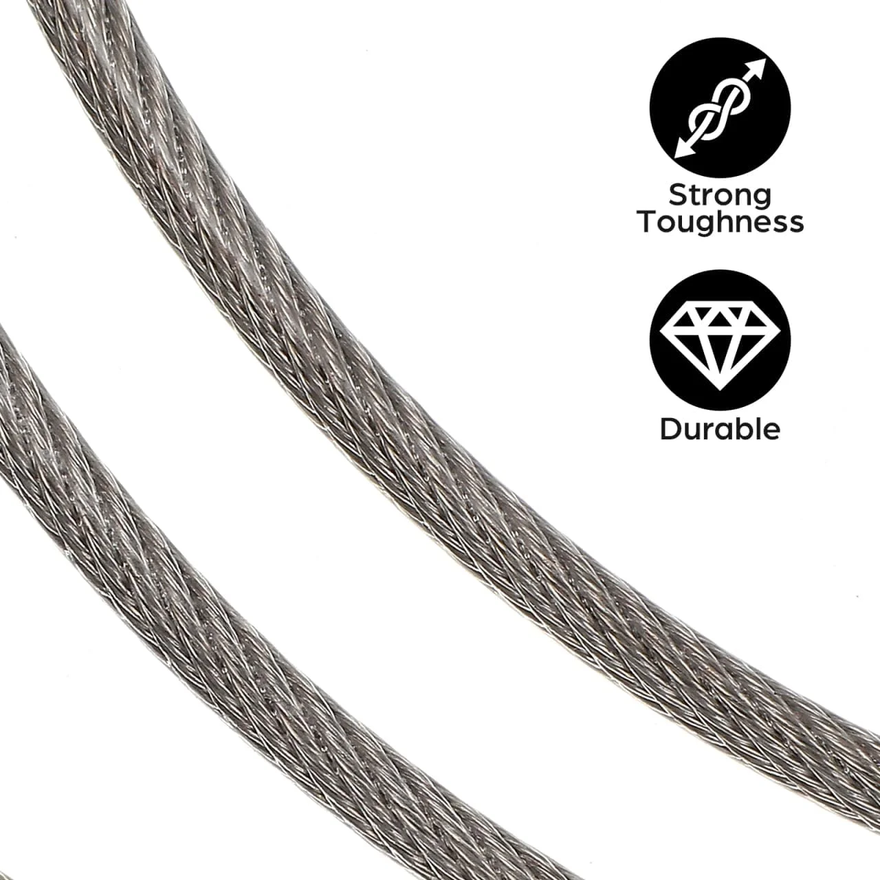 KESYOO 1 مجموعه رشته نخ تور بسکتبال، طناب توری جایگزین سیم فولادی با سگک آلومینیومی، نقره ای، 70.86 اینچ KESYOO 1 مجموعه رشته نخ تور بسکتبال، طناب توری جایگزین سیم فولادی با سگک آلومینیومی، نقره ای، 70.86 اینچ