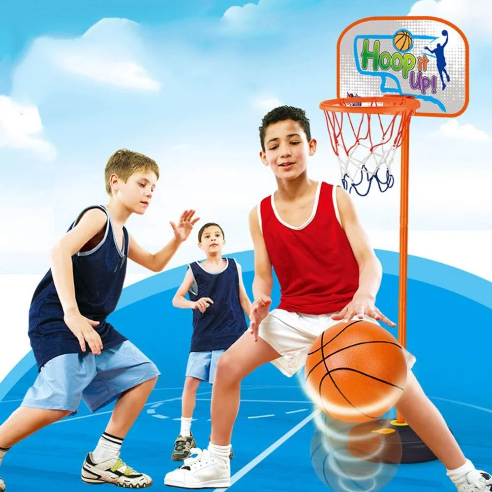 ست بسکتبال کودکانه قابل تنظیم KUANDARMX، پایه بسکتبال قابل حمل با تور و توپ، مجموعه بازی ورزشی داخل و خارج از خانه، هدیه ست بسکتبال کودکانه قابل تنظیم KUANDARMX، پایه بسکتبال قابل حمل با تور و توپ، مجموعه بازی ورزشی داخل و خارج از خانه، هدیه