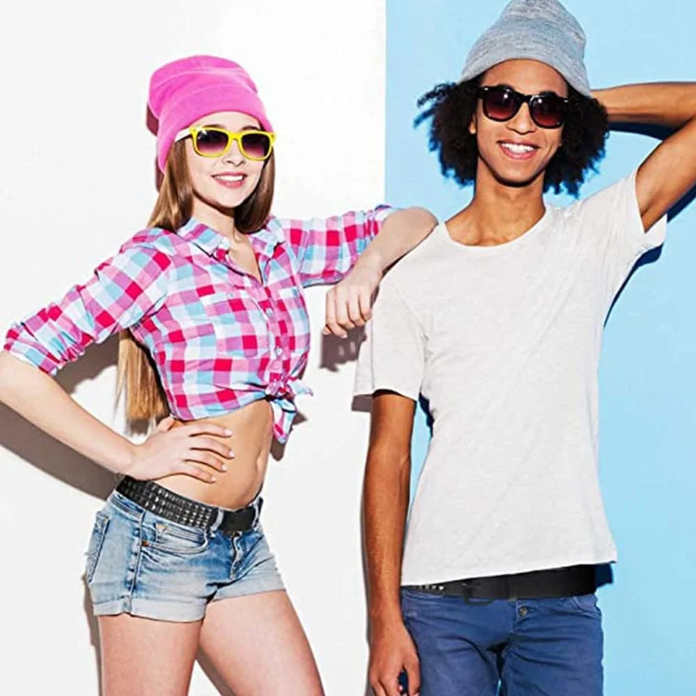 کمربند میخ دار TERRIFI، کمربند فلزی پانک راک پرچ دار با مهره های مربعی و پرچ های هرمی براق برای زنان و مردان کمربند میخ دار TERRIFI، کمربند فلزی پانک راک پرچ دار با مهره های مربعی و پرچ های هرمی براق برای زنان و مردان