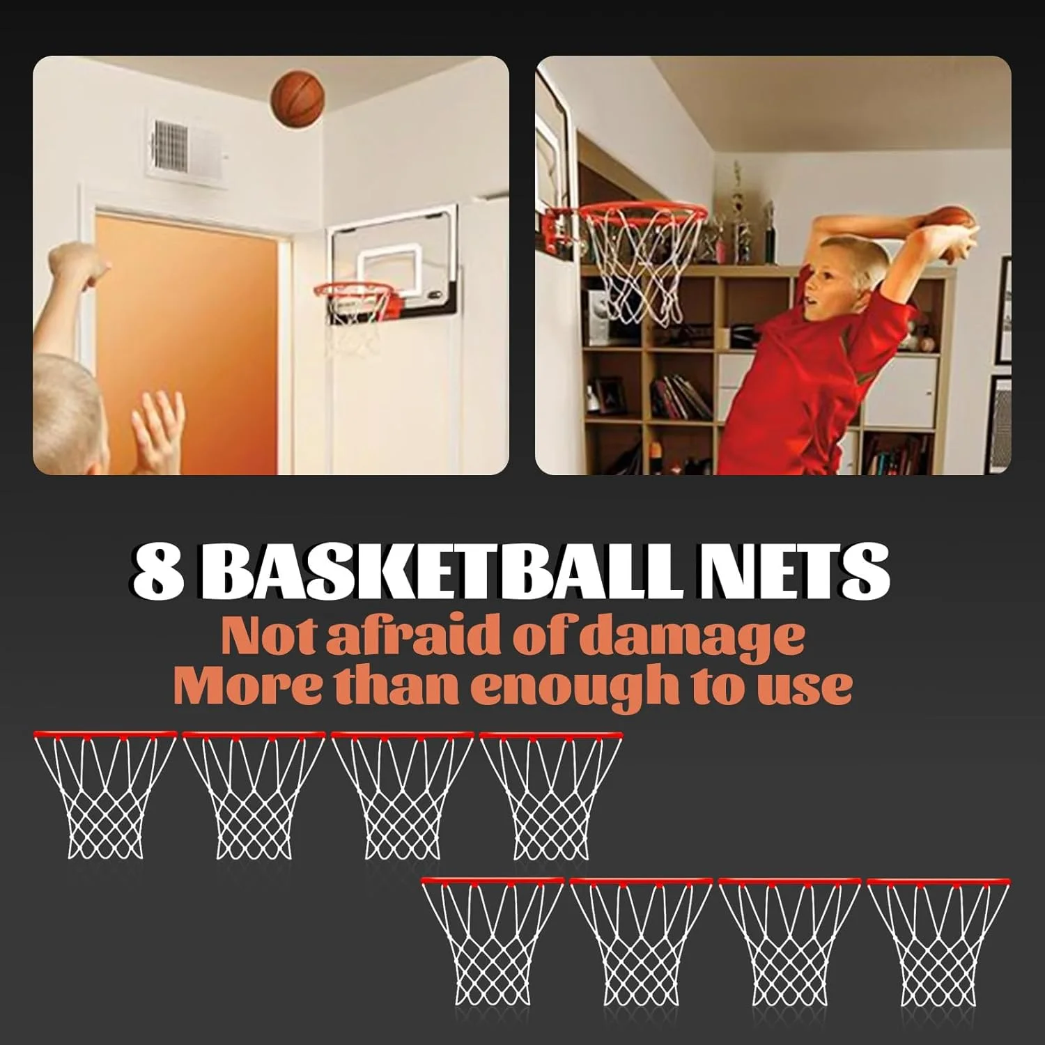 کالیون، 8 عدد تور بسکتبال کوچک، تورهای بسکتبال بادوام جایگزین با 8 حلقه، تور کوچک بسکتبال برای اتاق، داخل خانه، بیرون از خانه، درب، دیوار، مناسب برای حلقه های 8 تا 10.25 اینچ کالیون، 8 عدد تور بسکتبال کوچک، تورهای بسکتبال بادوام جایگزین با 8 حلقه، تور کوچک بسکتبال برای اتاق، داخل خانه، بیرون از خانه، درب، دیوار، مناسب برای حلقه های 8 تا 10.25 اینچ