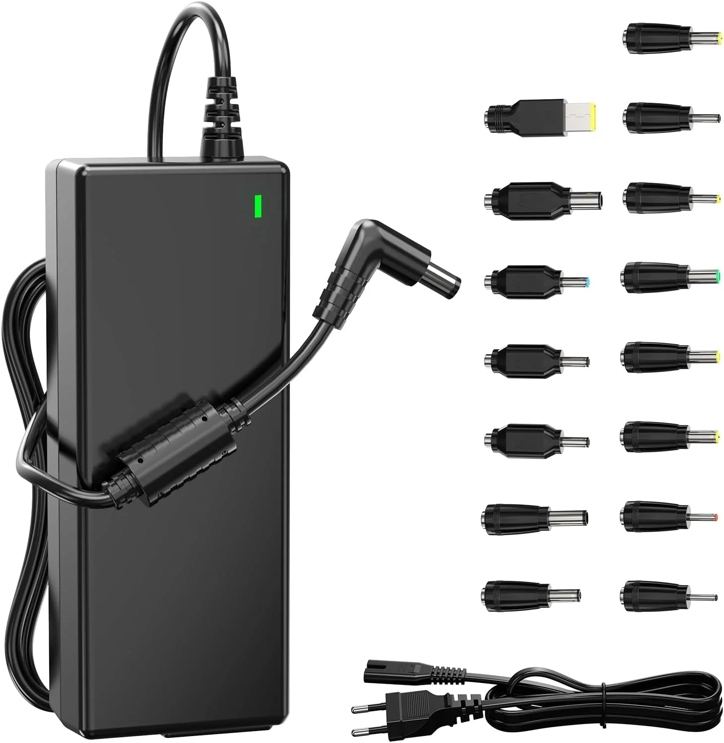 شارژر لپ تاپ یونیورسال 90 واتی Sunydeal - آداپتور برق برای HP، ASUS، Lenovo، DELL، Acer، Toshiba، Sony - 18.5V-20V، حداکثر 4.74A، 15 کانکتور، ناسازگار با USB-C