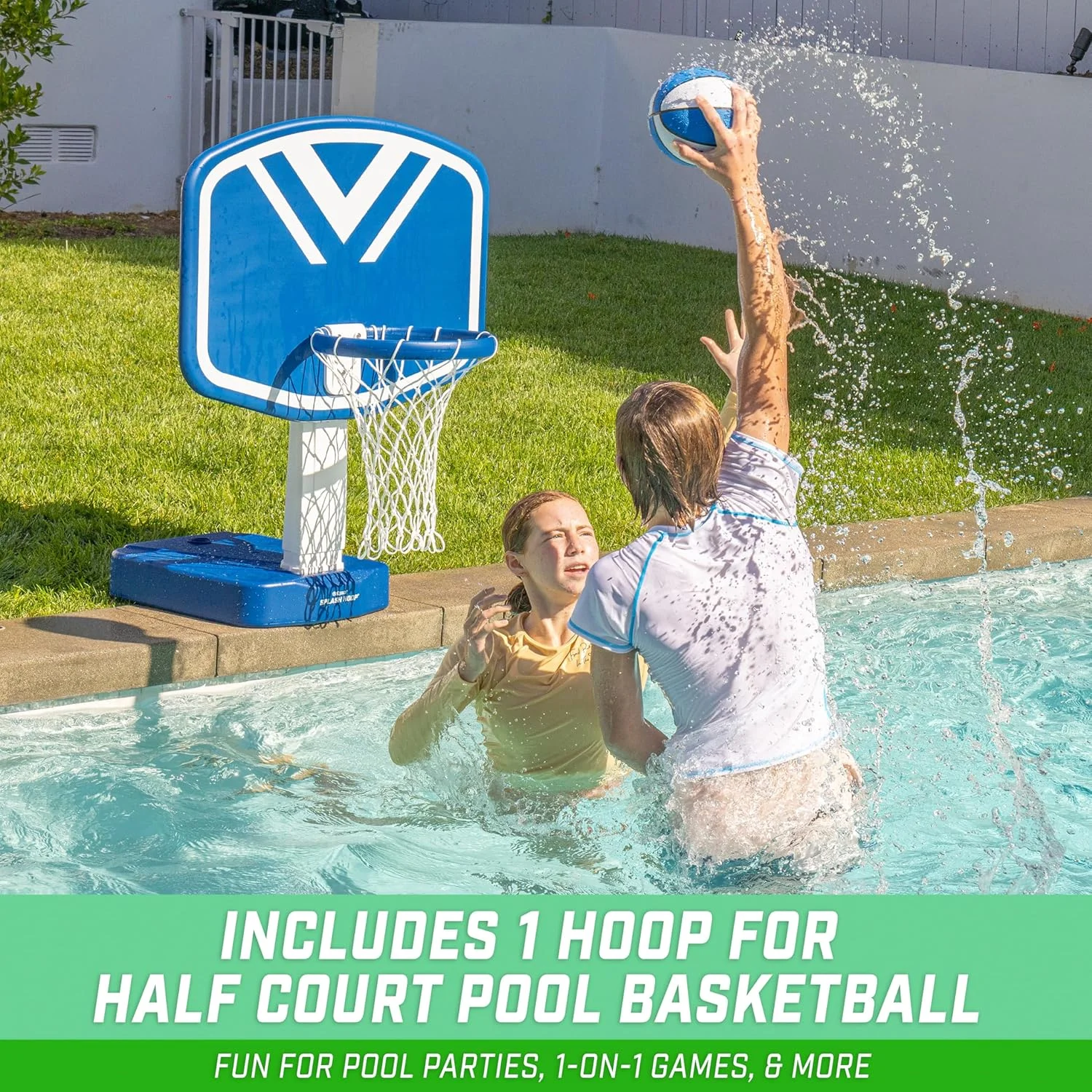 ست بازی بسکتبال و والیبال 2 در 1 استخر GoSports Splash Hoop