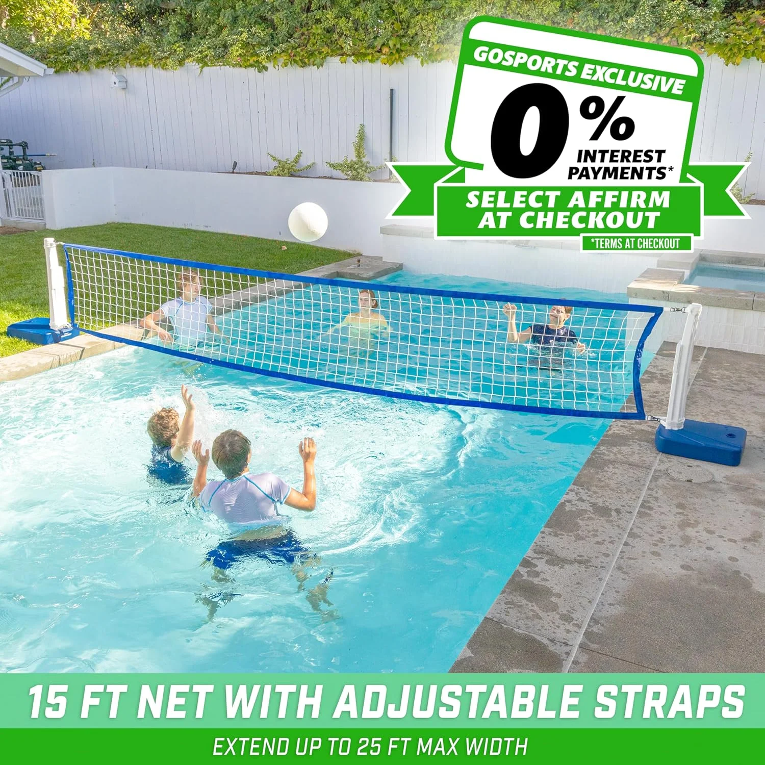 ست بازی بسکتبال و والیبال 2 در 1 استخر GoSports Splash Hoop