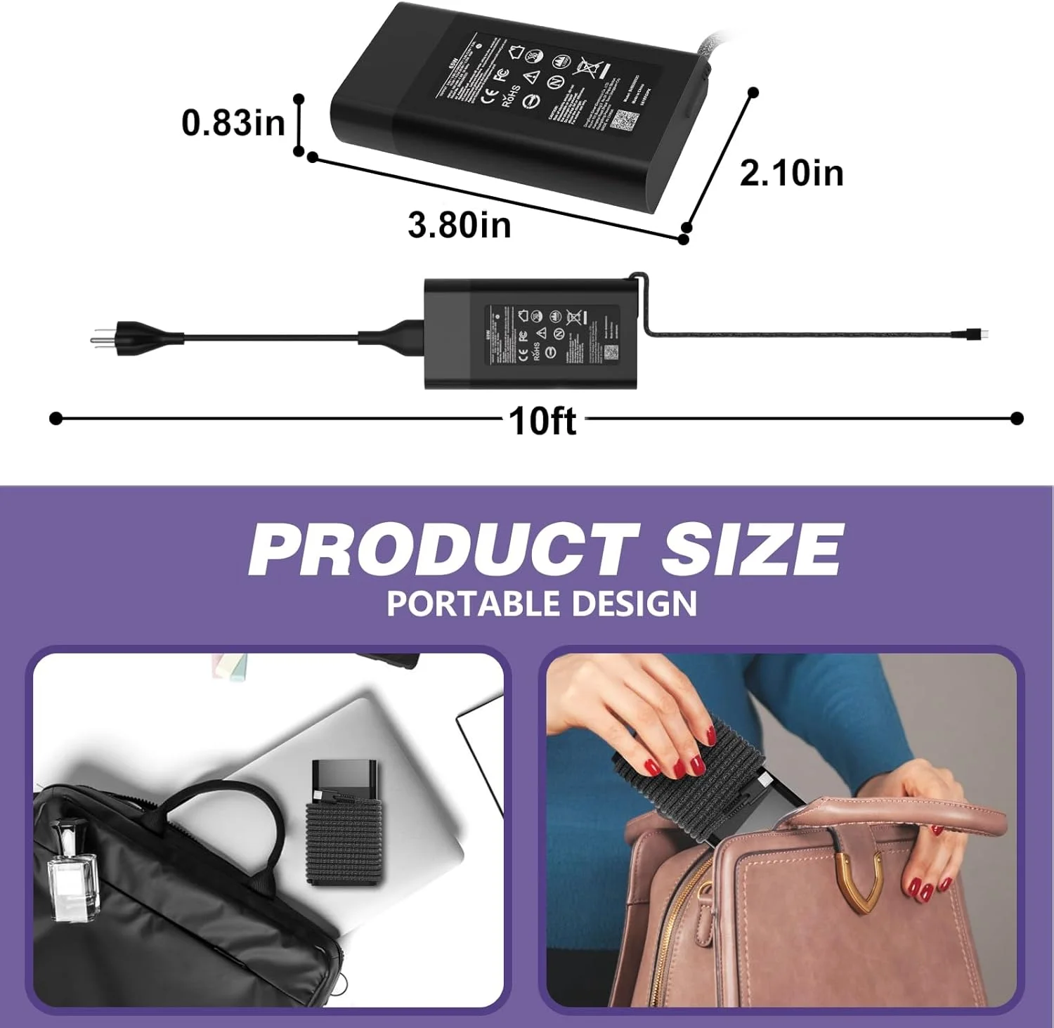شارژر لپ تاپ USB C باریک 65 واتی جدید - برای شارژر لپ تاپ HP/Dell/Lenovo USB C Type C Chromebook، آداپتور برق AC کامپیوتر جهانی جایگزین سیم 45 واتی Acer Asus Samsung یا MacBook/تلفن هوشمند/تبلت شارژر لپ تاپ USB C باریک 65 واتی جدید - برای شارژر لپ تاپ HP/Dell/Lenovo USB C Type C Chromebook، آداپتور برق AC کامپیوتر جهانی جایگزین سیم 45 واتی Acer Asus Samsung یا MacBook/تلفن هوشمند/تبلت