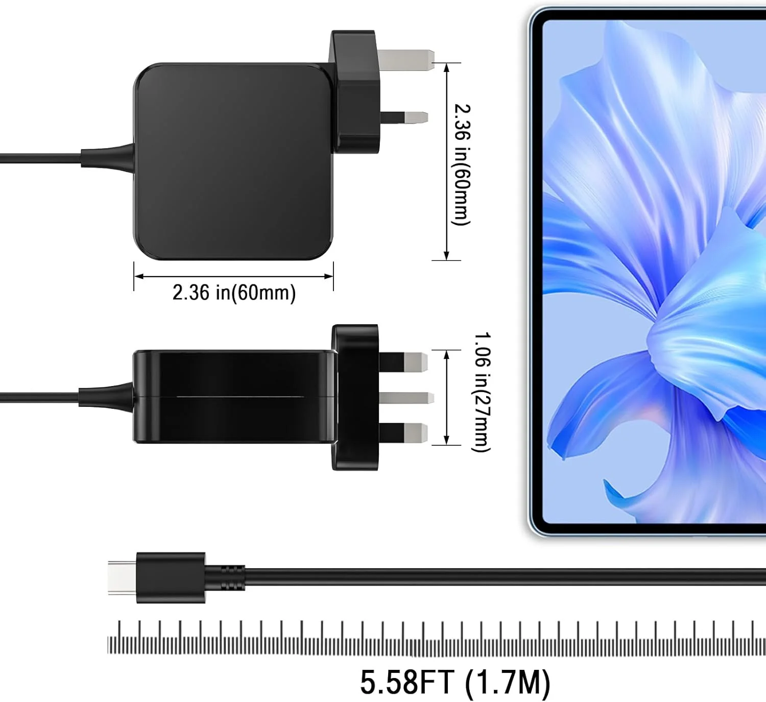 آداپتور برق 100 واتی USB C جیپوفو سازگار با مک بوک پرو/ایر 16 15 14 13 اینچ 2016-2025، آیپد، لنوو ThinkPad، MSI، InnJoo، HP، Dell، Surface، Asus، Acer لپ تاپ Type C آداپتور برق 100 واتی USB C جیپوفو سازگار با مک بوک پرو/ایر 16 15 14 13 اینچ 2016-2025، آیپد، لنوو ThinkPad، MSI، InnJoo، HP، Dell، Surface، Asus، Acer لپ تاپ Type C