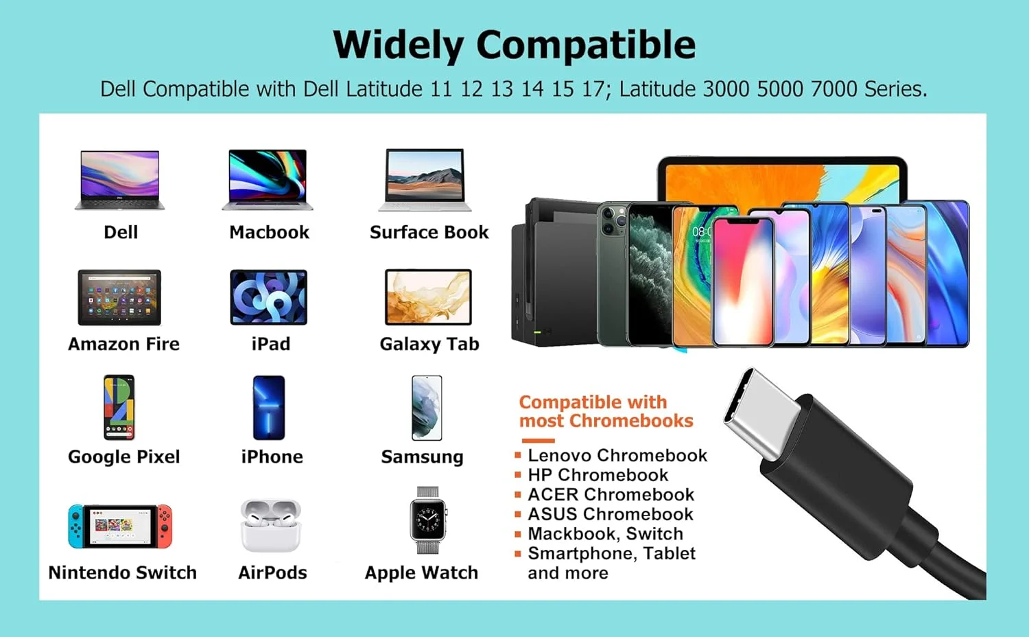 شارژر لپ تاپ 65W 45W USB C برای لنوو ThinkPad Yoga T14 T14s T15 T480 T480s T490 T490s T580 T590 L13 E15 Thinkbook 13s 14 14s 15 G2 Chromebook C330 S330 100e 500e 300e آداپتور AC سیم برق شارژر لپ تاپ 65W 45W USB C برای لنوو ThinkPad Yoga T14 T14s T15 T480 T480s T490 T490s T580 T590 L13 E15 Thinkbook 13s 14 14s 15 G2 Chromebook C330 S330 100e 500e 300e آداپتور AC سیم برق