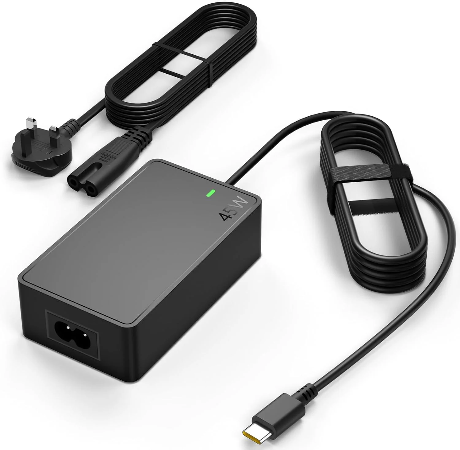شارژر لپ تاپ 45 واتی USB C آیبرلز برای لنوو ThinkPad Yoga، اچ پی Chromebook، ایسر Chromebook، دل، ایسوس، سامسونگ، گوگل و سایر لپ تاپ های USB Type-C، آداپتور برق 20 ولت 2.25 آمپر