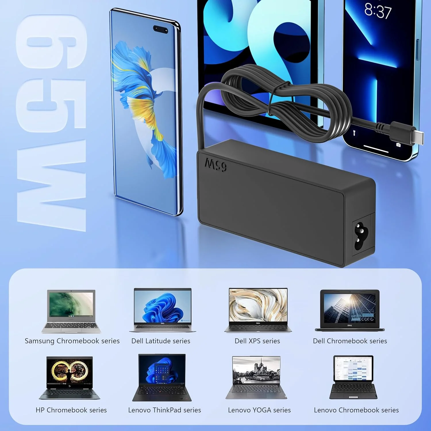 شارژر لپ تاپ 65 واتی USB C ناتنو برای لنوو ThinkPad Yoga، اچ پی Chromebook X360 Spectre X360، دل Chromebook Latitude XPS، ایسر Chromebook، کابل برق تایپ سی هوآوی Matebook شارژر لپ تاپ 65 واتی USB C ناتنو برای لنوو ThinkPad Yoga، اچ پی Chromebook X360 Spectre X360، دل Chromebook Latitude XPS، ایسر Chromebook، کابل برق تایپ سی هوآوی Matebook