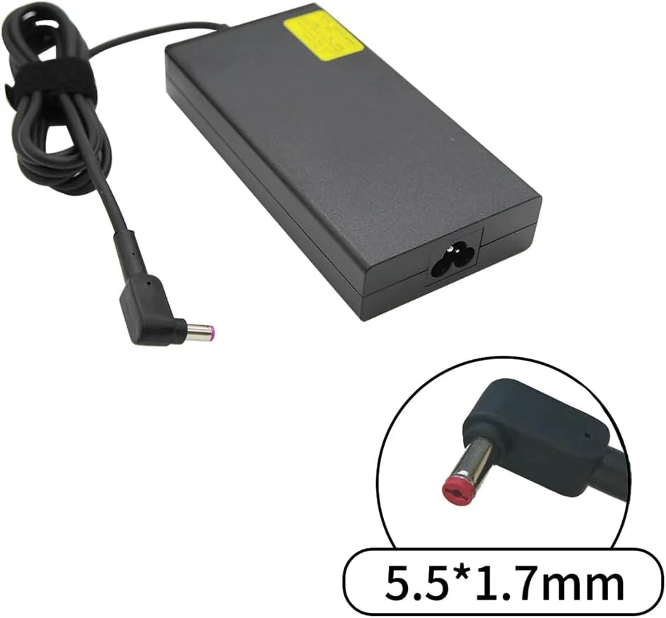 شارژر 135 واتی LZUMWS، 19 ولت 7.1 آمپر 5.5x1.7 میلیمتر برای لپتاپهای Acer Nitro 5 N18C3 AN515-51 AN515-41 AN515-43 AN517-51 N18C4 ADP-135K ADP-135KB به همراه سیم برق شارژر 135 واتی LZUMWS، 19 ولت 7.1 آمپر 5.5x1.7 میلیمتر برای لپتاپهای Acer Nitro 5 N18C3 AN515-51 AN515-41 AN515-43 AN517-51 N18C4 ADP-135K ADP-135KB به همراه سیم برق
