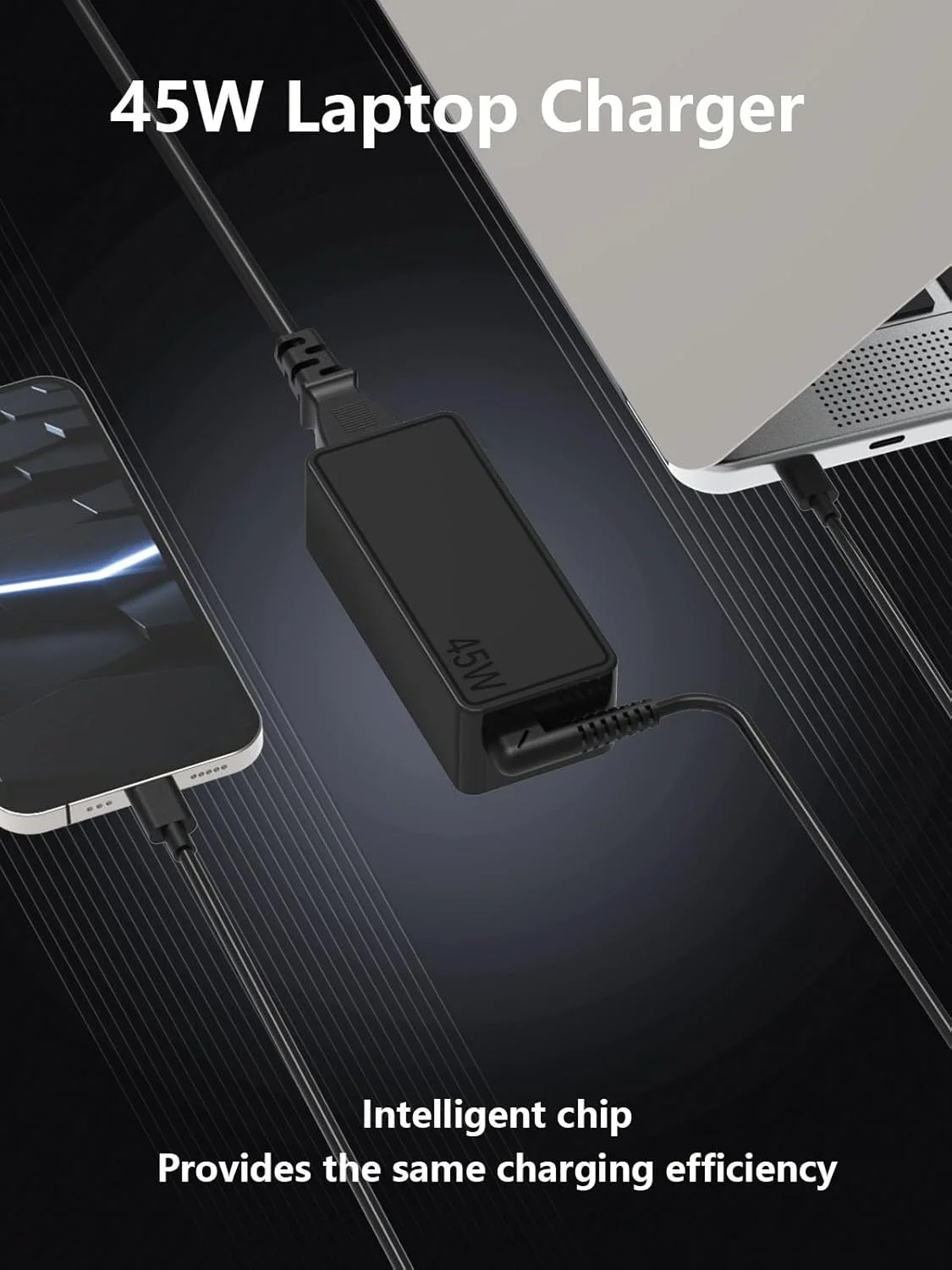شارژر لپ تاپ 45 واتی USB C Chromebook، شارژ سریع سازگار با Lenovo ThinkPad/IdeaPad Yoga، HP Chromebook/Spectre X360، Acer، Asus، Samsung، Google و دستگاه های بیشتر با کابل منبع تغذیه Type-c شارژر لپ تاپ 45 واتی USB C Chromebook، شارژ سریع سازگار با Lenovo ThinkPad/IdeaPad Yoga، HP Chromebook/Spectre X360، Acer، Asus، Samsung، Google و دستگاه های بیشتر با کابل منبع تغذیه Type-c