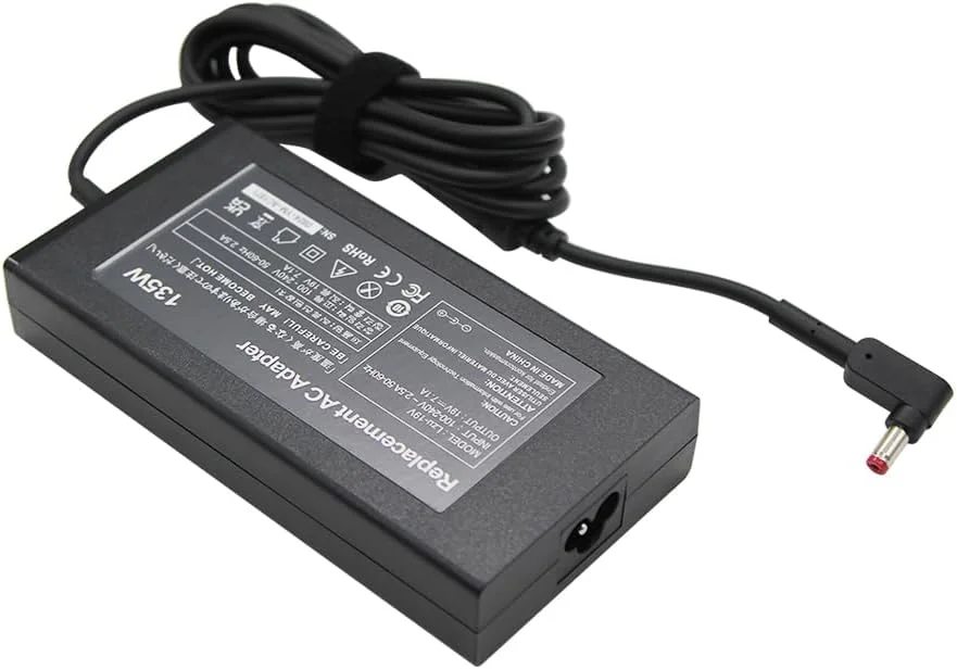 شارژر 135 واتی LZUMWS، 19 ولت 7.1 آمپر 5.5x1.7 میلیمتر برای لپتاپهای Acer Nitro 5 N18C3 AN515-51 AN515-41 AN515-43 AN517-51 N18C4 ADP-135K ADP-135KB به همراه سیم برق شارژر 135 واتی LZUMWS، 19 ولت 7.1 آمپر 5.5x1.7 میلیمتر برای لپتاپهای Acer Nitro 5 N18C3 AN515-51 AN515-41 AN515-43 AN517-51 N18C4 ADP-135K ADP-135KB به همراه سیم برق