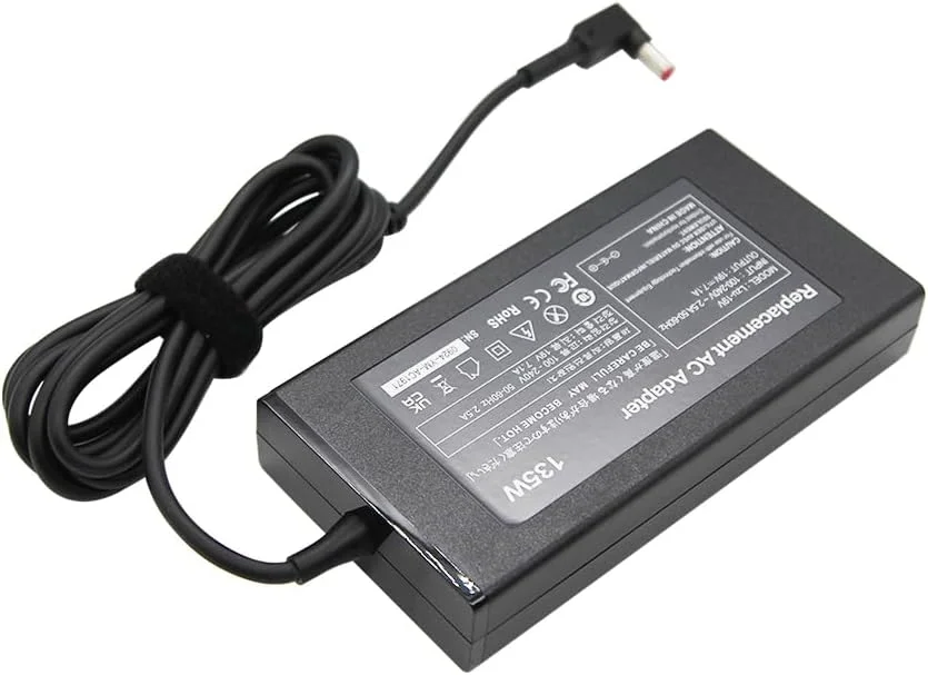 شارژر 135 واتی LZUMWS، 19 ولت 7.1 آمپر 5.5x1.7 میلیمتر برای لپتاپهای Acer Nitro 5 N18C3 AN515-51 AN515-41 AN515-43 AN517-51 N18C4 ADP-135K ADP-135KB به همراه سیم برق شارژر 135 واتی LZUMWS، 19 ولت 7.1 آمپر 5.5x1.7 میلیمتر برای لپتاپهای Acer Nitro 5 N18C3 AN515-51 AN515-41 AN515-43 AN517-51 N18C4 ADP-135K ADP-135KB به همراه سیم برق