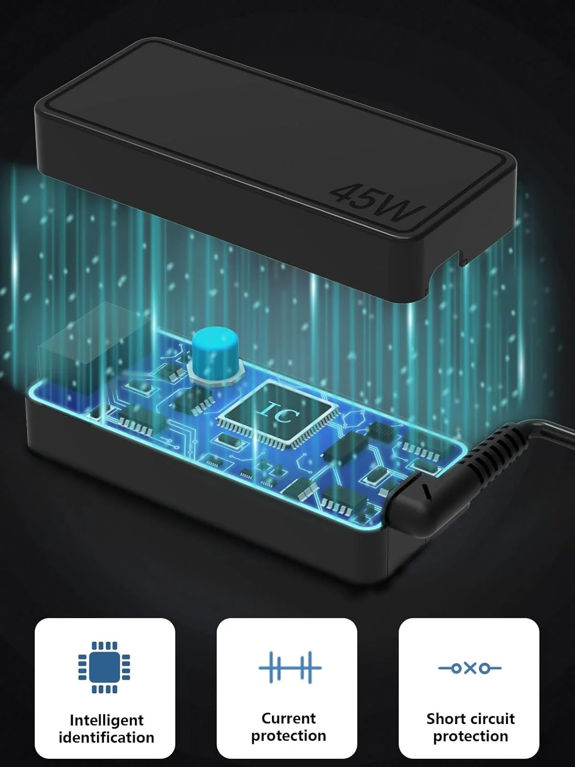 شارژر لپ تاپ 45 واتی USB C Chromebook، شارژ سریع سازگار با Lenovo ThinkPad/IdeaPad Yoga، HP Chromebook/Spectre X360، Acer، Asus، Samsung، Google و دستگاه های بیشتر با کابل منبع تغذیه Type-c شارژر لپ تاپ 45 واتی USB C Chromebook، شارژ سریع سازگار با Lenovo ThinkPad/IdeaPad Yoga، HP Chromebook/Spectre X360، Acer، Asus، Samsung، Google و دستگاه های بیشتر با کابل منبع تغذیه Type-c