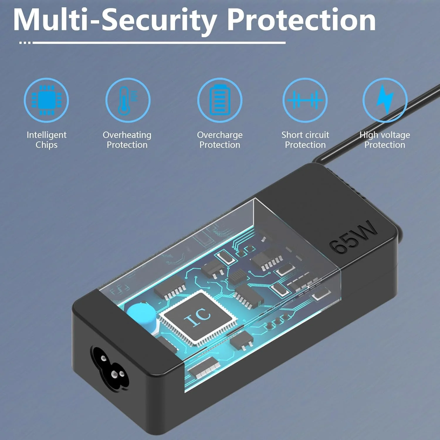 شارژر لپ تاپ 65W 45W USB C، جایگزین شارژر کروم بوک سازگار با Hp Lenovo Thinkpad/Yoga, Latitude 5420, Samsung, Asus, Acer, Google Series Type C Power Cord شارژر لپ تاپ 65W 45W USB C، جایگزین شارژر کروم بوک سازگار با Hp Lenovo Thinkpad/Yoga, Latitude 5420, Samsung, Asus, Acer, Google Series Type C Power Cord