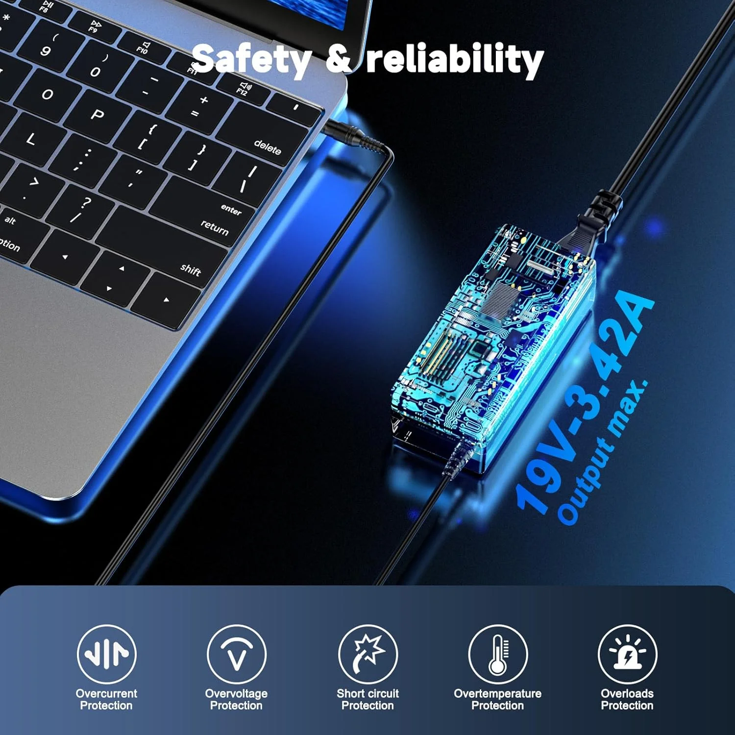 شارژر 65 واتی لپ تاپ ایسر، آداپتور کابل منبع تغذیه 19 ولت 3.42 آمپر برای Acer Aspire 1 3 5 A114 A315 A314 A515 E3 E5 E15 ES1 ES15 F5 V3 V5 V7 N19C1، سری Acer Swift 1 3 5، Chromebook 11 13 14 15 R11 شارژر 65 واتی لپ تاپ ایسر، آداپتور کابل منبع تغذیه 19 ولت 3.42 آمپر برای Acer Aspire 1 3 5 A114 A315 A314 A515 E3 E5 E15 ES1 ES15 F5 V3 V5 V7 N19C1، سری Acer Swift 1 3 5، Chromebook 11 13 14 15 R11