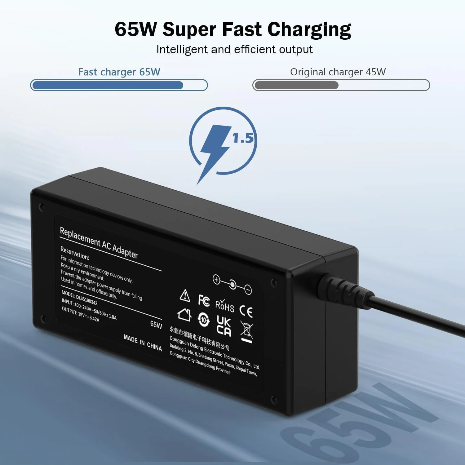 شارژر لپ تاپ 65 واتی جدید برای Acer Swift 1/3/5 SF114-34 SF114-32 SF114-33 SF315-41 SF315-52 Chromebook 11/13/14/CB5/C720p آداپتور برق با کانکتور (3.0mm x 1.1mm) شارژر لپ تاپ 65 واتی جدید برای Acer Swift 1/3/5 SF114-34 SF114-32 SF114-33 SF315-41 SF315-52 Chromebook 11/13/14/CB5/C720p آداپتور برق با کانکتور (3.0mm x 1.1mm)