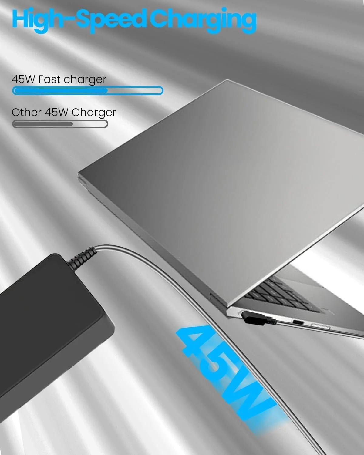 آداپتور شارژر لپ تاپ 45 وات/19 ولت/2.37 آمپر STS برای Acer Chromebook 11/13/14/5 و R11/R13/R14/CB3/CB5 و Aspire 3 و A315/A315/A314 به همراه سیم برق (3.0mm x 1.1mm)