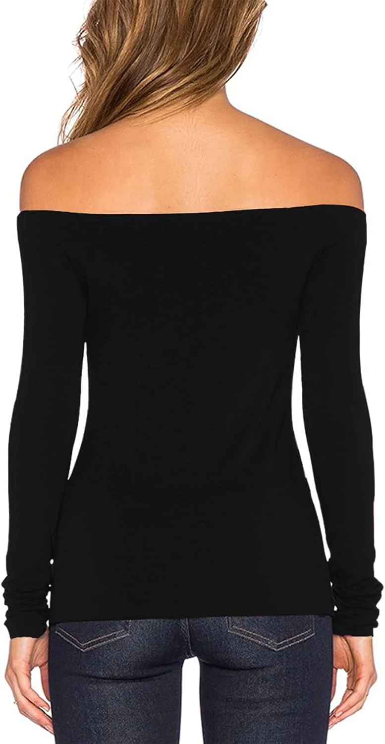 بلوز آستین بلند زنانه، یقه باز، جذب و کشی