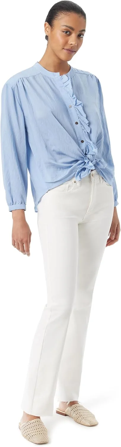 پیراهن زنانه دکمه دار و چین دار Sam Edelman مدل Tarra با گره جلویی