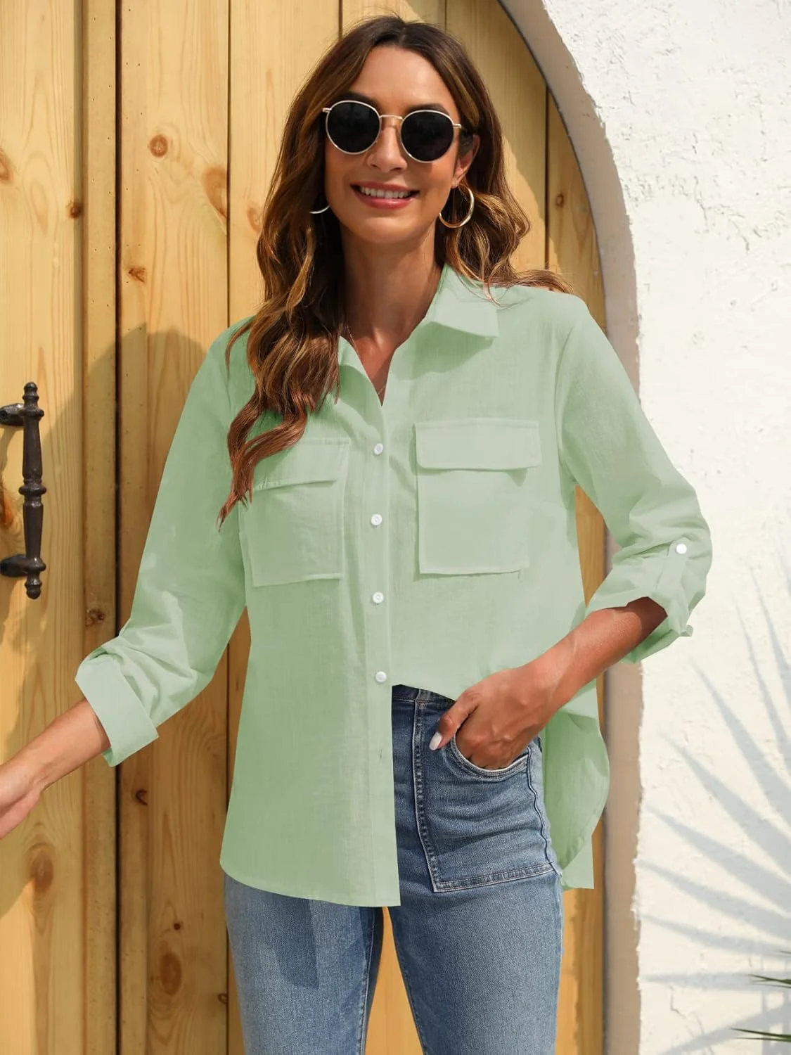 پیراهن دکمه دار زنانه غیر رسمی Runcati