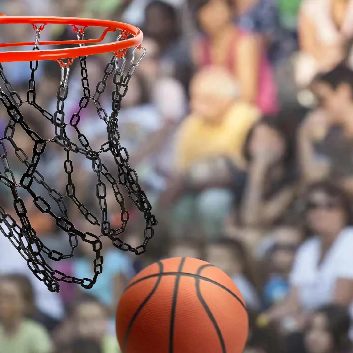 تور بسکتبال جایگزین سنگین، جنس رزین، ضد زنگ مناسب برای استفاده در فضای داخلی و خارجی حلقه بسکتبال استاندارد 12 حلقه تور بسکتبال جایگزین سنگین، جنس رزین، ضد زنگ مناسب برای استفاده در فضای داخلی و خارجی حلقه بسکتبال استاندارد 12 حلقه