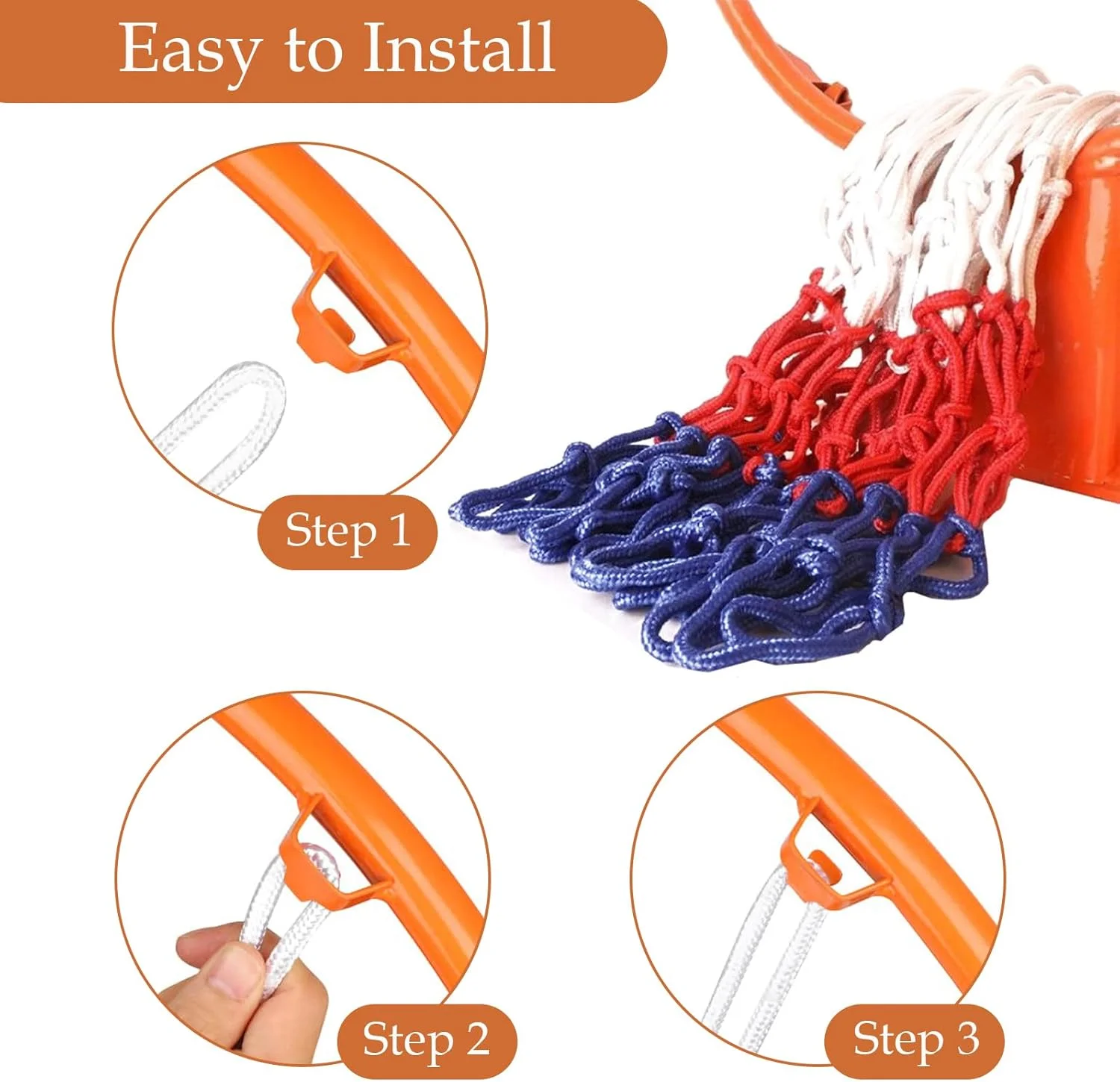 تور بسکتبال 2 عددی، تور بسکتبال فضای باز، تور جایگزین بسکتبال، تور بسکتبال چند رنگ بافته شده مناسب برای حلقه بسکتبال استاندارد 12 حلقه برای تجهیزات سالن ورزشی داخلی یا خارجی تور بسکتبال 2 عددی، تور بسکتبال فضای باز، تور جایگزین بسکتبال، تور بسکتبال چند رنگ بافته شده مناسب برای حلقه بسکتبال استاندارد 12 حلقه برای تجهیزات سالن ورزشی داخلی یا خارجی