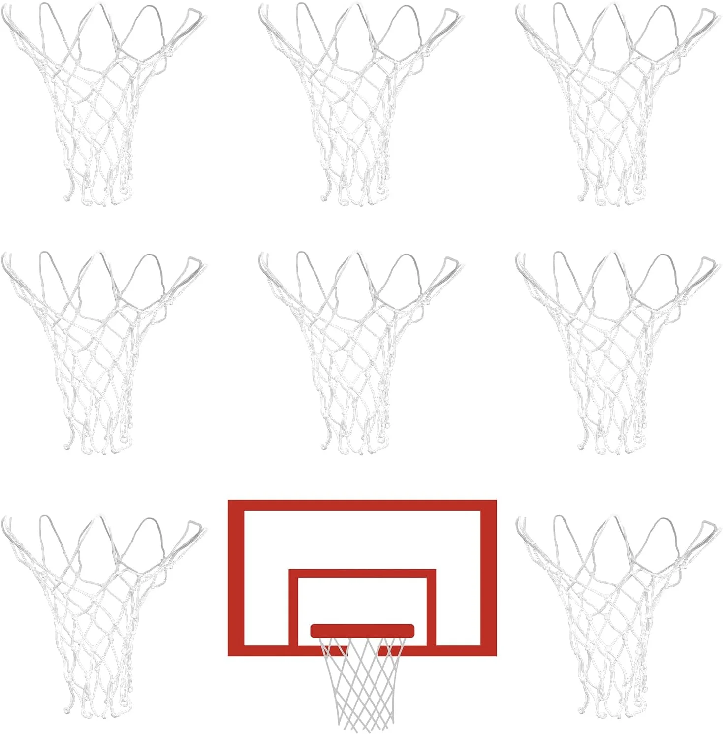 8 عدد تور بسکتبال کوچک جایگزین برای حلقه های بسکتبال 8 تا 10.25 اینچی، تور حلقه بسکتبال کوچک نایلونی مناسب فضای باز و داخل سالن برای کودکان 8 عدد تور بسکتبال کوچک جایگزین برای حلقه های بسکتبال 8 تا 10.25 اینچی، تور حلقه بسکتبال کوچک نایلونی مناسب فضای باز و داخل سالن برای کودکان