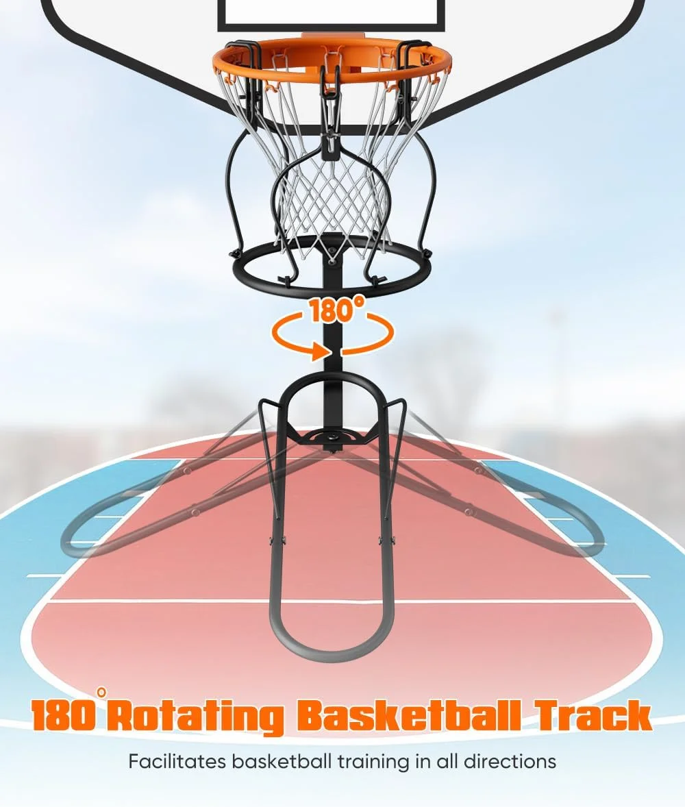 اتصال بازگشت توپ بسکتبال موکوماکس، ریباندر بسکتبال با قابلیت چرخش 180 درجه با 3 قلاب بزرگ پایدار برای حلقه 18 اینچی، لوازم جانبی تمرین بسکتبال برای بازی و تمرین انفرادی در فضای باز و داخل سالن اتصال بازگشت توپ بسکتبال موکوماکس، ریباندر بسکتبال با قابلیت چرخش 180 درجه با 3 قلاب بزرگ پایدار برای حلقه 18 اینچی، لوازم جانبی تمرین بسکتبال برای بازی و تمرین انفرادی در فضای باز و داخل سالن
