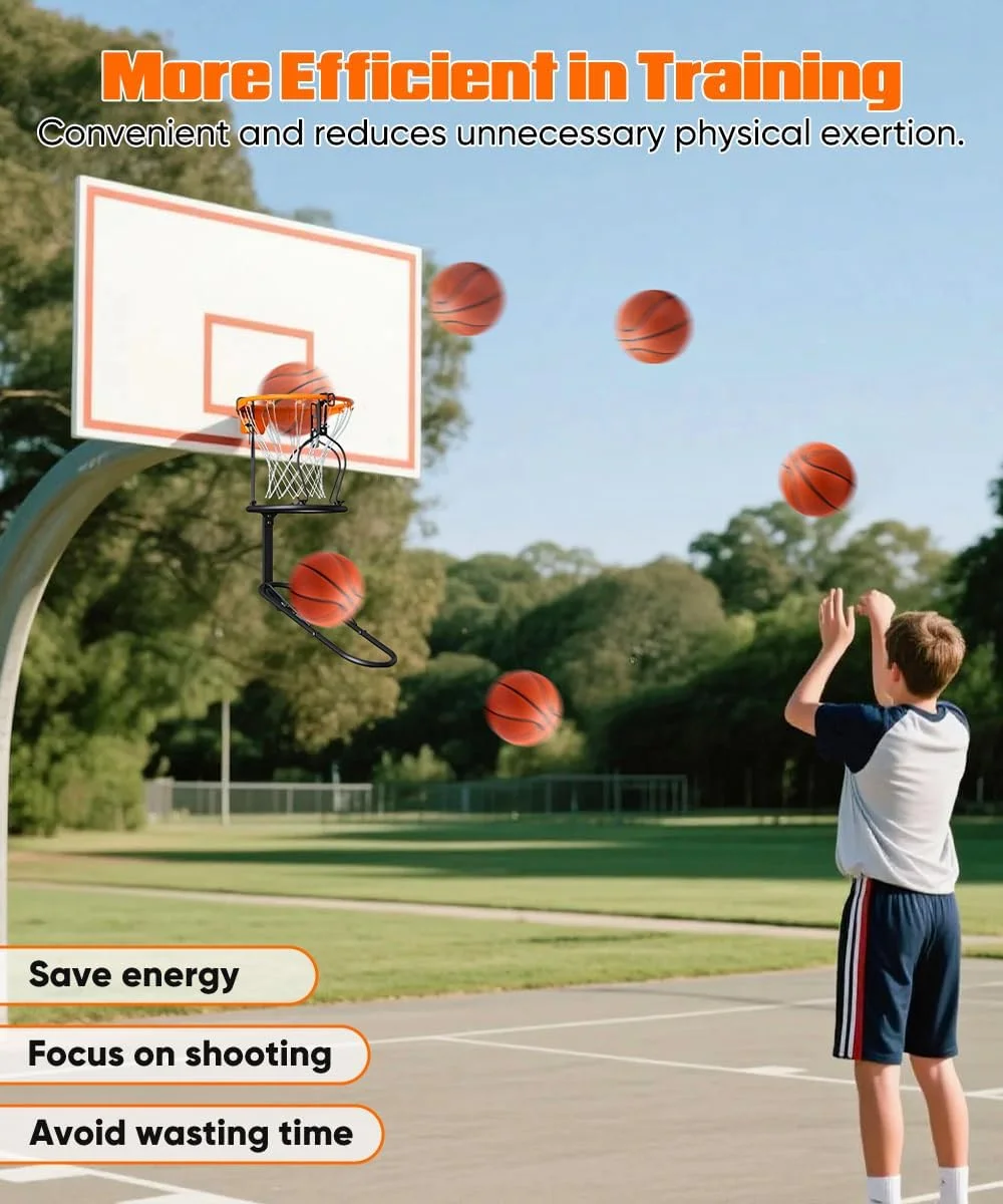 اتصال بازگشت توپ بسکتبال موکوماکس، ریباندر بسکتبال با قابلیت چرخش 180 درجه با 3 قلاب بزرگ پایدار برای حلقه 18 اینچی، لوازم جانبی تمرین بسکتبال برای بازی و تمرین انفرادی در فضای باز و داخل سالن اتصال بازگشت توپ بسکتبال موکوماکس، ریباندر بسکتبال با قابلیت چرخش 180 درجه با 3 قلاب بزرگ پایدار برای حلقه 18 اینچی، لوازم جانبی تمرین بسکتبال برای بازی و تمرین انفرادی در فضای باز و داخل سالن
