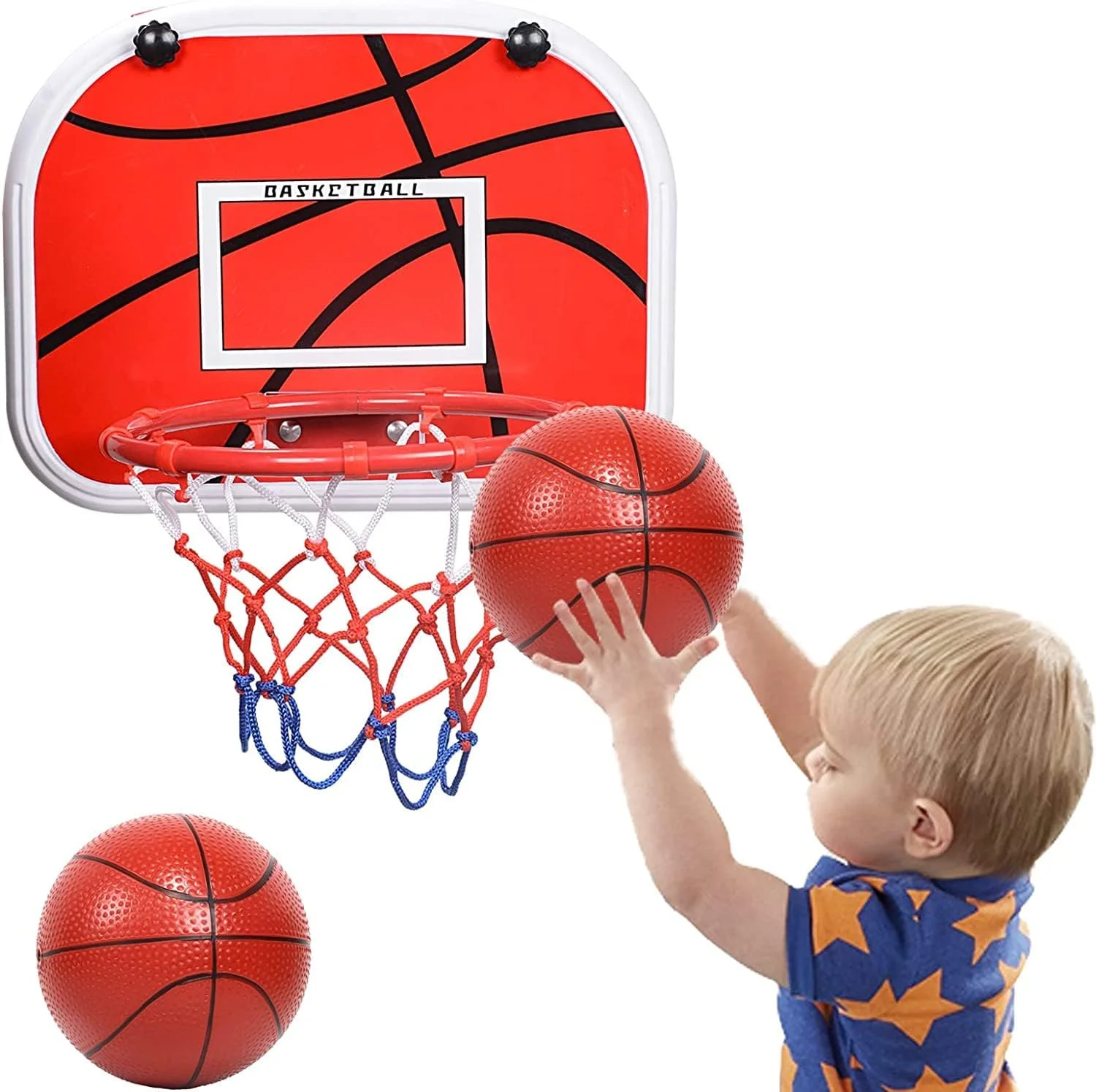 مینی حلقه بسکتبال برای کودکان، ست بازی ورزشی توپ پرتابی دیواری داخل سالن برای پسران و دختران، حلقه تخته قابل حمل کیت تمرین پرتاب بسکتبال داخل سالن برای خانه، اتاق بزرگسالان اداری اتاق خواب کودکان مینی حلقه بسکتبال برای کودکان، ست بازی ورزشی توپ پرتابی دیواری داخل سالن برای پسران و دختران، حلقه تخته قابل حمل کیت تمرین پرتاب بسکتبال داخل سالن برای خانه، اتاق بزرگسالان اداری اتاق خواب کودکان