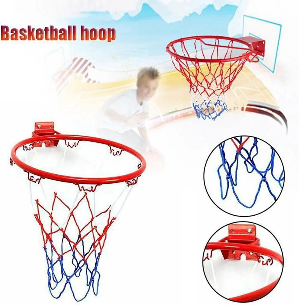 ست حلقه و تور بسکتبال BOLHGF مدل 32/45 سانتیمتری، حلقه استوانه ای هدف بسکتبال نصب شده روی دیوار با اتصالات توری، حلقه هدف آویز قابل حمل برای ورزش های داخل و خارج از منزل ست حلقه و تور بسکتبال BOLHGF مدل 32/45 سانتیمتری، حلقه استوانه ای هدف بسکتبال نصب شده روی دیوار با اتصالات توری، حلقه هدف آویز قابل حمل برای ورزش های داخل و خارج از منزل