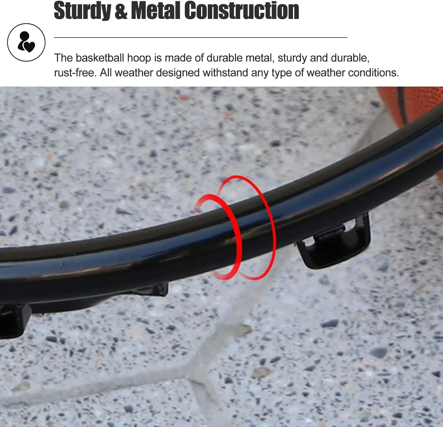 ست اسباب بازی حلقه بسکتبال با سیستم برگشت توپ برای کودکان، حلقه و تور بسکتبال ورزشی آویز مناسب فضای داخلی و خارجی، برای میله درخت/کنار استخر/اتاق باغ/زمین بازی مدارس ست اسباب بازی حلقه بسکتبال با سیستم برگشت توپ برای کودکان، حلقه و تور بسکتبال ورزشی آویز مناسب فضای داخلی و خارجی، برای میله درخت/کنار استخر/اتاق باغ/زمین بازی مدارس