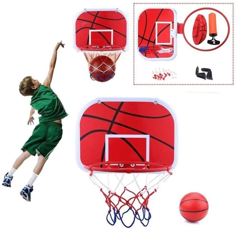 حلقه بسکتبال کودکان، مجموعه حلقه بسکتبال کوچک داخل خانه شامل پمپ، تور و قلاب برای اسباب بازی مدل سرعت و قدرت کودکان حلقه بسکتبال کودکان، مجموعه حلقه بسکتبال کوچک داخل خانه شامل پمپ، تور و قلاب برای اسباب بازی مدل سرعت و قدرت کودکان