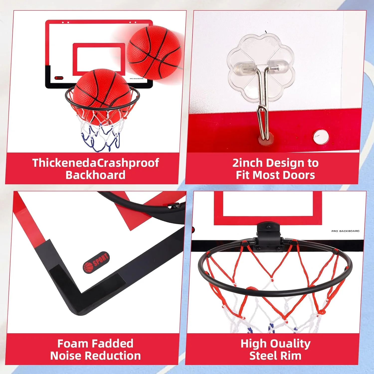 حلقه بسکتبال داخل سالن برای اتاق، حلقه بسکتبال کوچک تاشو مجموعه کودکان در فضای باز با پمپ توپ و تور بسکتبال، حلقه بسکتبال کودکان برای دفتر، هدایای کودکان، اسباب بازی ورزشی (با 4 عدد) حلقه بسکتبال داخل سالن برای اتاق، حلقه بسکتبال کوچک تاشو مجموعه کودکان در فضای باز با پمپ توپ و تور بسکتبال، حلقه بسکتبال کودکان برای دفتر، هدایای کودکان، اسباب بازی ورزشی (با 4 عدد)