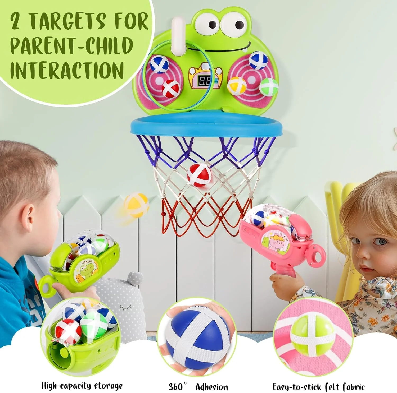 حلقه بسکتبال کودکان Azonee، حلقه بسکتبال داخلی برای کودکان 3-6 ساله، مجموعه بازی 4 در 1 با تابلوی امتیاز الکترونیکی، تمرین پازل داخلی و خارجی با ارتفاع قابل تنظیم برای کودکان (17"*9.7" سبز) حلقه بسکتبال کودکان Azonee، حلقه بسکتبال داخلی برای کودکان 3-6 ساله، مجموعه بازی 4 در 1 با تابلوی امتیاز الکترونیکی، تمرین پازل داخلی و خارجی با ارتفاع قابل تنظیم برای کودکان (17"*9.7" سبز)