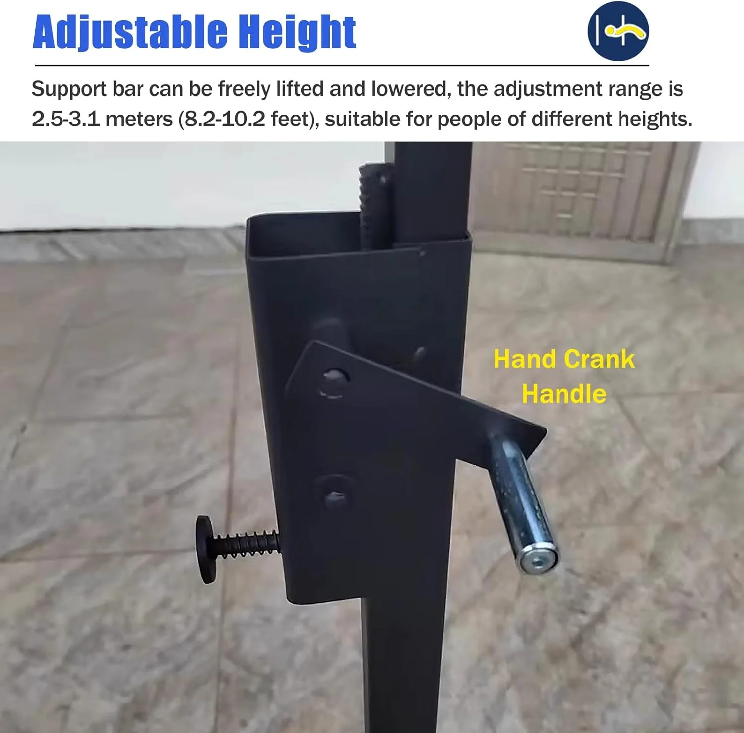 سیستم برگشت توپ بسکتبال آهنی مشکی AXIWOEI - ارتفاع قابل تنظیم، تور برگشت توپ بسکتبال قابل حمل برای دانک سریع، با چرخ های ترمزدار، نصب آسان سیستم برگشت توپ بسکتبال آهنی مشکی AXIWOEI - ارتفاع قابل تنظیم، تور برگشت توپ بسکتبال قابل حمل برای دانک سریع، با چرخ های ترمزدار، نصب آسان