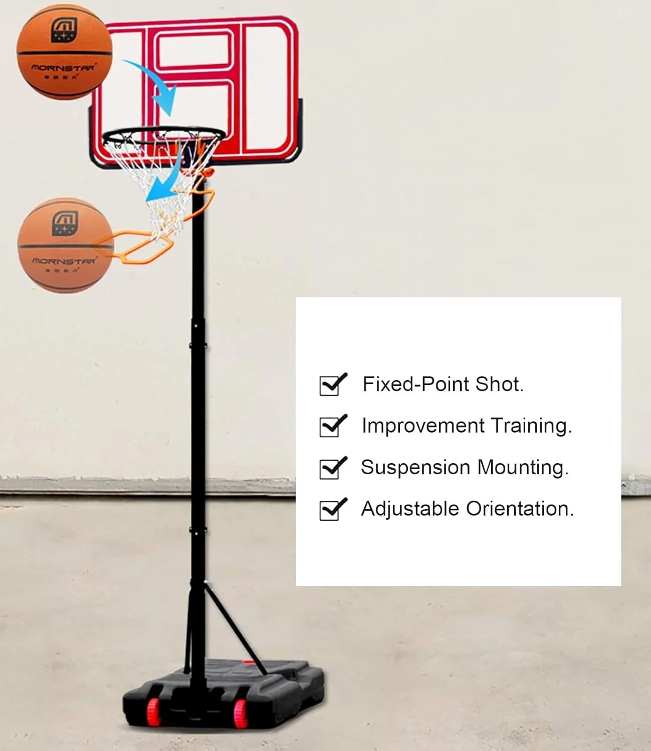 تور جمع کننده توپ بسکتبال AXIWOEI با قلاب، مناسب برای استفاده در محیط های داخلی و خارجی، تمرین دهنده قابل حمل شوت توپ، نصب آسان تور جمع کننده توپ بسکتبال AXIWOEI با قلاب، مناسب برای استفاده در محیط های داخلی و خارجی، تمرین دهنده قابل حمل شوت توپ، نصب آسان