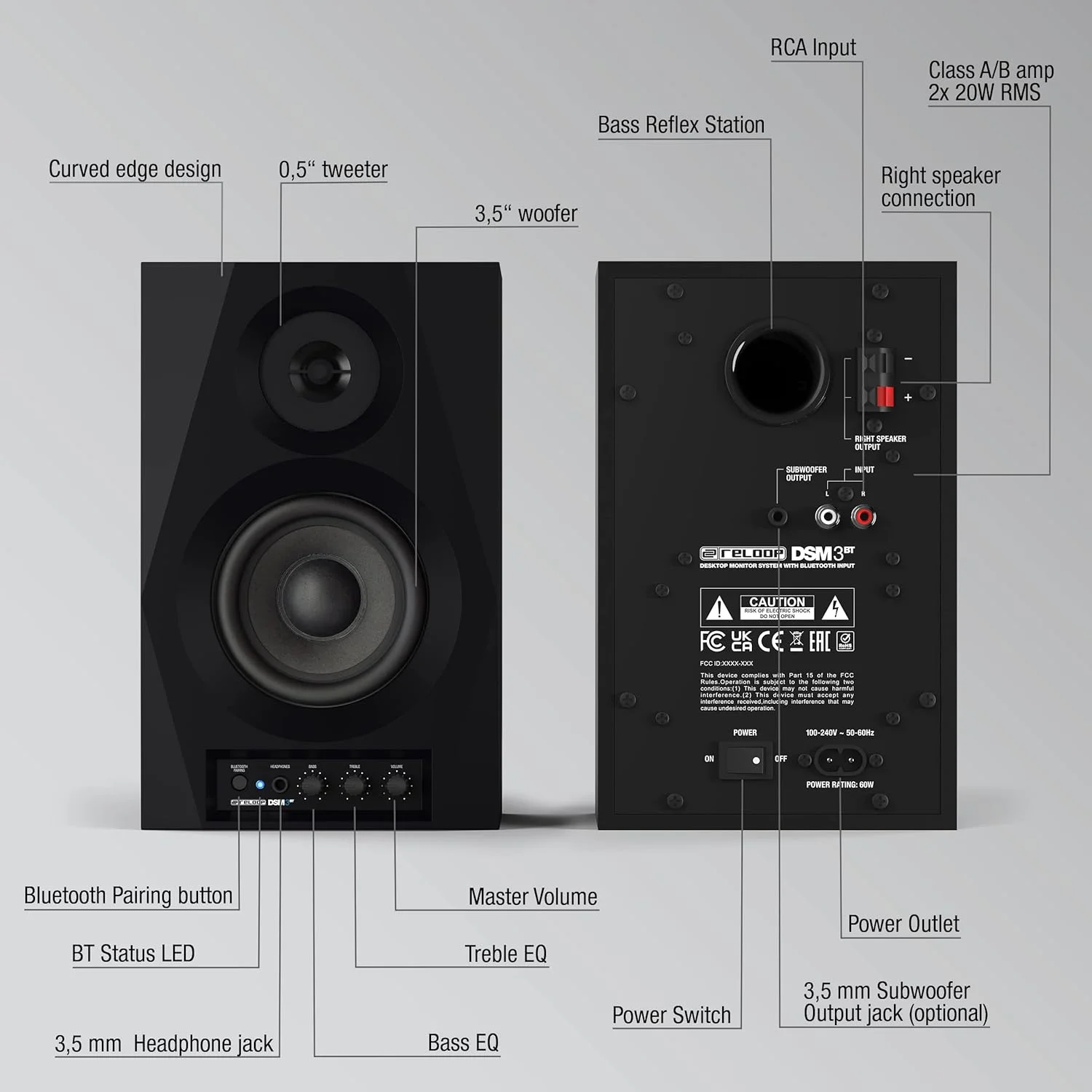 سیستم مانیتور دسکتاپ هوشمند RELOOP DSM-3 BT