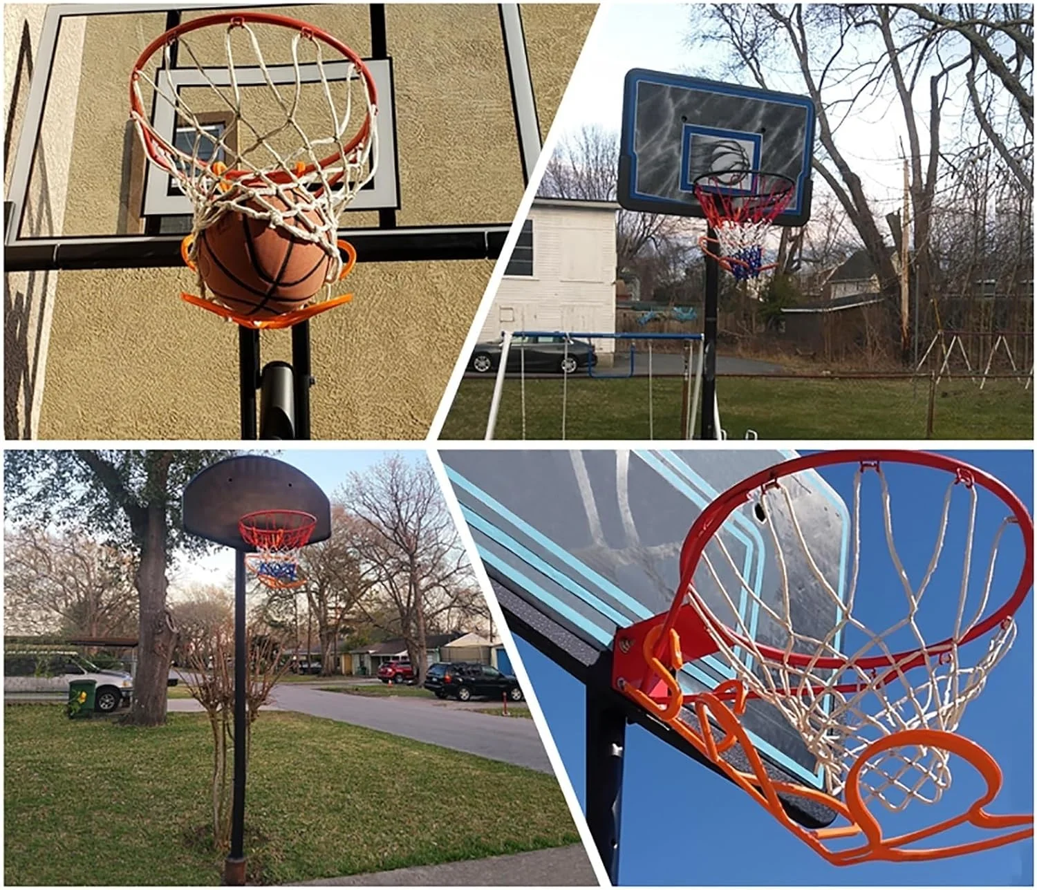 تور جمع کننده توپ بسکتبال AXIWOEI با قلاب، مناسب برای استفاده در محیط های داخلی و خارجی، تمرین دهنده قابل حمل شوت توپ، نصب آسان تور جمع کننده توپ بسکتبال AXIWOEI با قلاب، مناسب برای استفاده در محیط های داخلی و خارجی، تمرین دهنده قابل حمل شوت توپ، نصب آسان