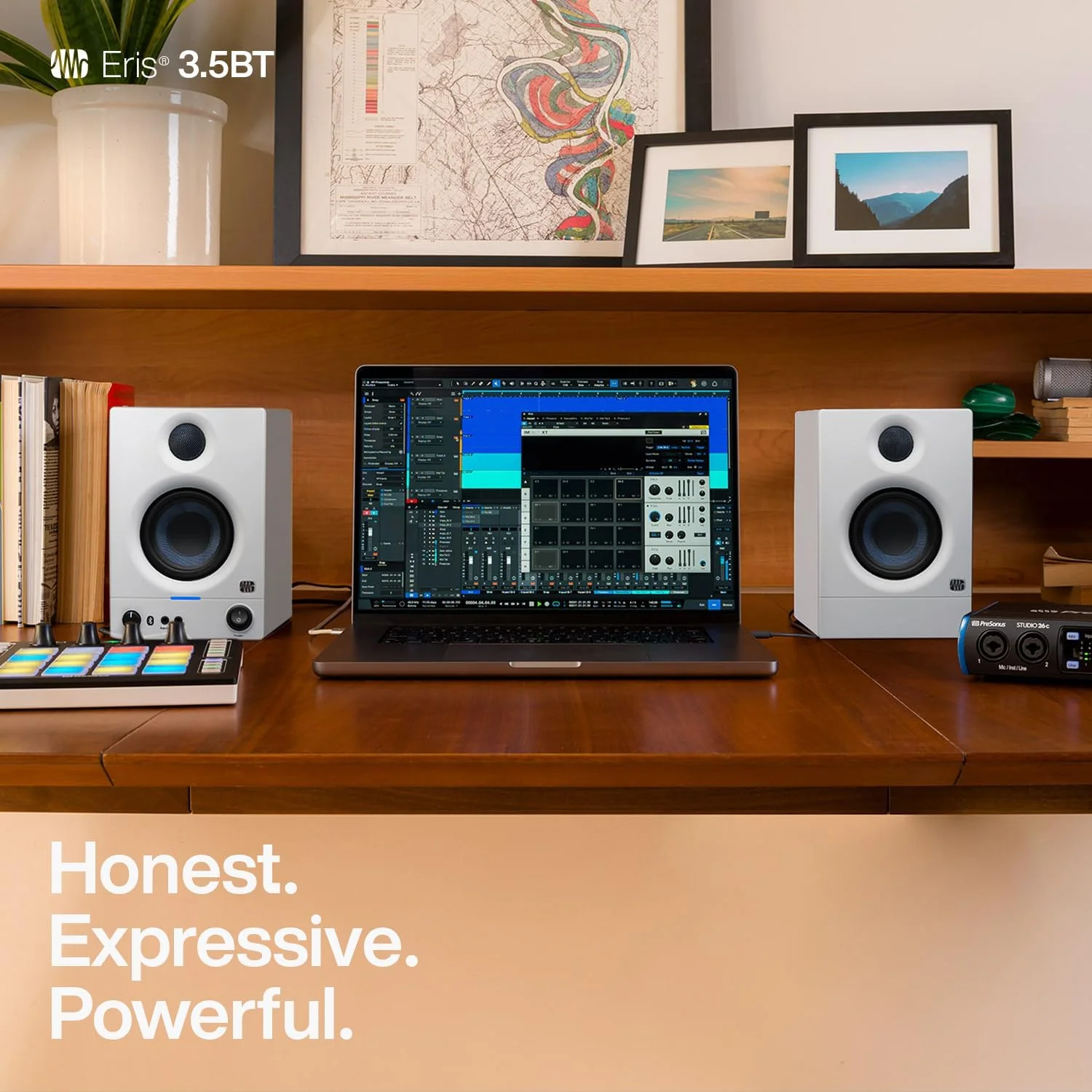 مانیتورهای مرجع رسانه ای 3.5 اینچی PreSonus Eris با اتصال بلوتوث (سفید) مانیتورهای مرجع رسانه ای 3.5 اینچی PreSonus Eris با اتصال بلوتوث (سفید)