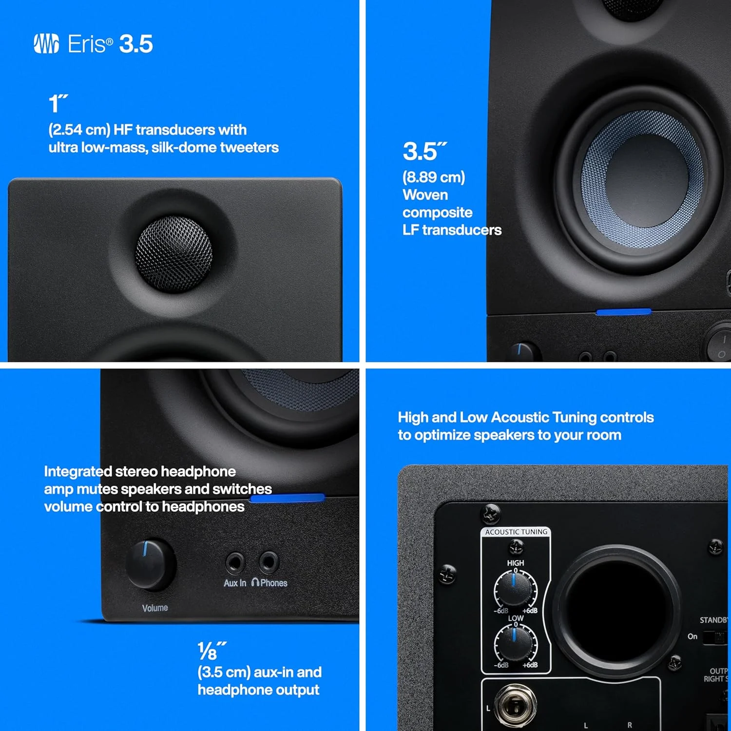 مانیتور استودیویی PreSonus Eris 3.5 مانیتور استودیویی PreSonus Eris 3.5