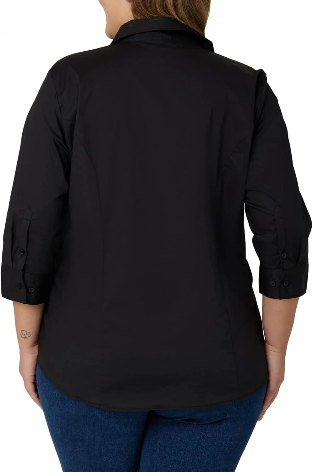 پیراهن زنانه آستین سه ربع با دکمه Riders by Lee Indigo