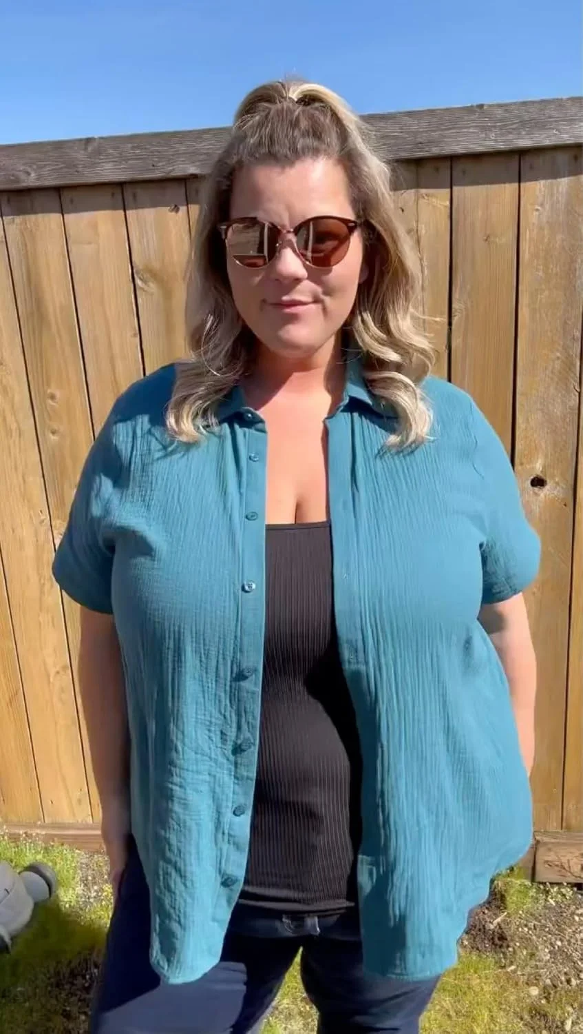 ریترا تاپ زنانه سایز بزرگ، دکمه دار، آستین کوتاه، بلوزهای غیر رسمی، پیراهن های یقه دار، تی شرت سبک وزن تابستانی ریترا تاپ زنانه سایز بزرگ، دکمه دار، آستین کوتاه، بلوزهای غیر رسمی، پیراهن های یقه دار، تی شرت سبک وزن تابستانی