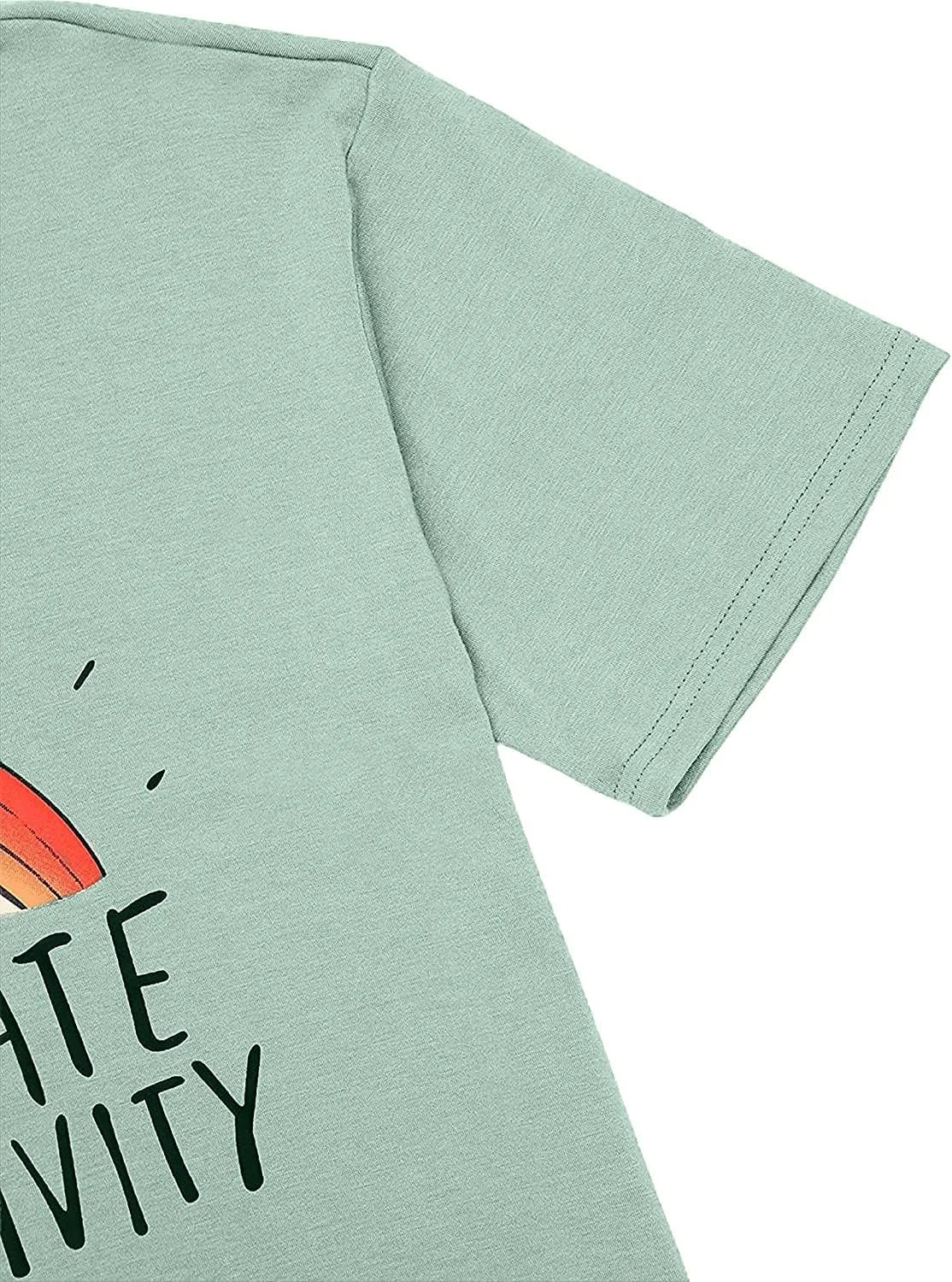 Remidoo تیشرت آستین کوتاه زنانه با طرح رنگین کمانی