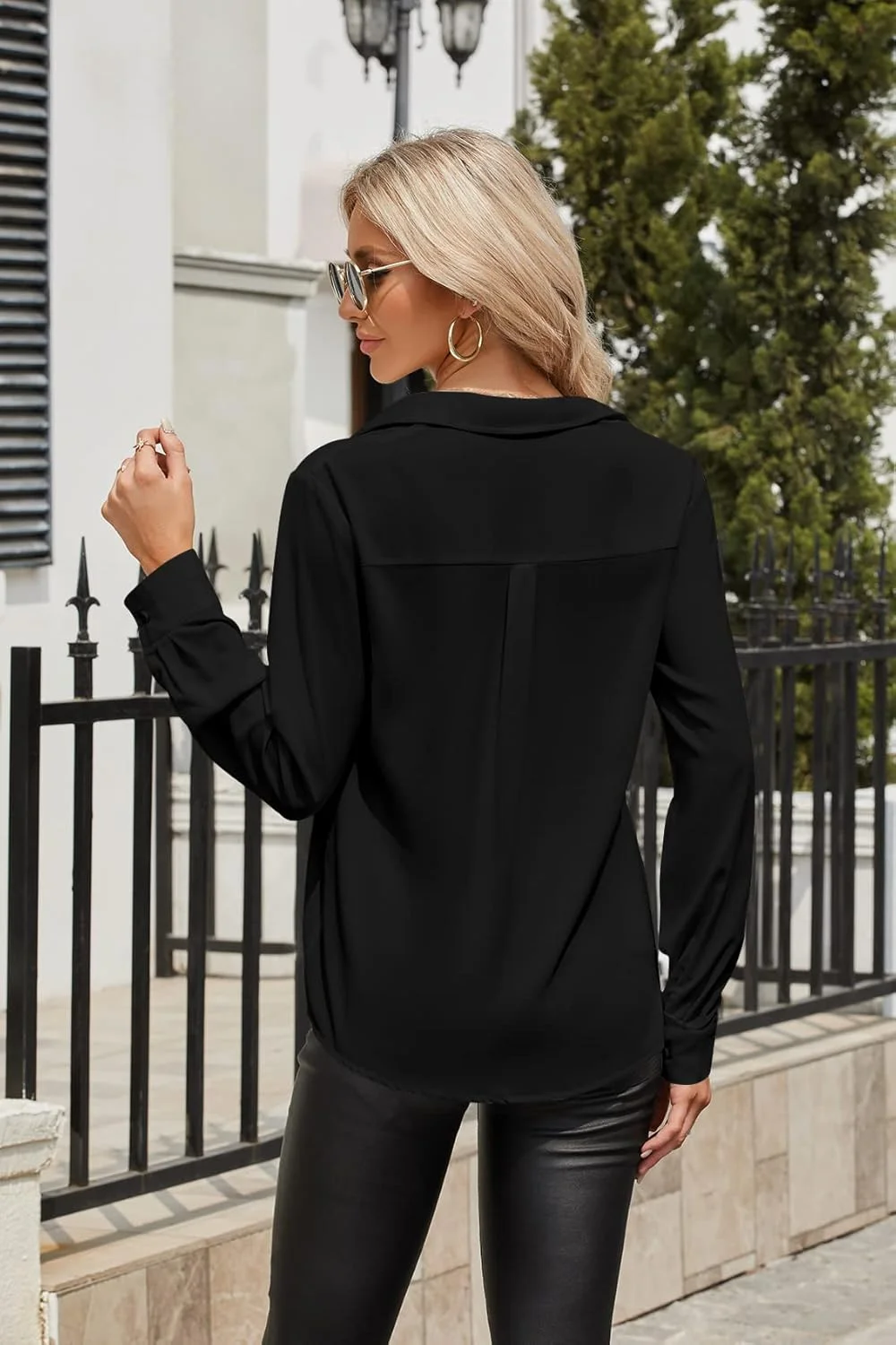 پیراهن دکمه دار زنانه Pretifeel، آستین بلند، بلوز اداری یقه دار، پیراهن های شیفون پیراهن دکمه دار زنانه Pretifeel، آستین بلند، بلوز اداری یقه دار، پیراهن های شیفون