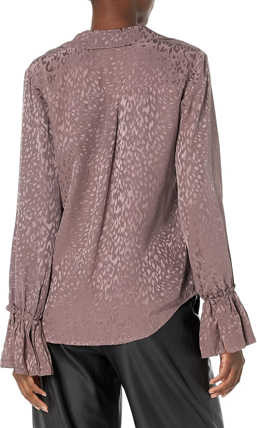 پیراهن زنانه پیج مدل آبریانا دکمه دار آستین پلیسه ساتن مات لوکس - رنگ ترافل