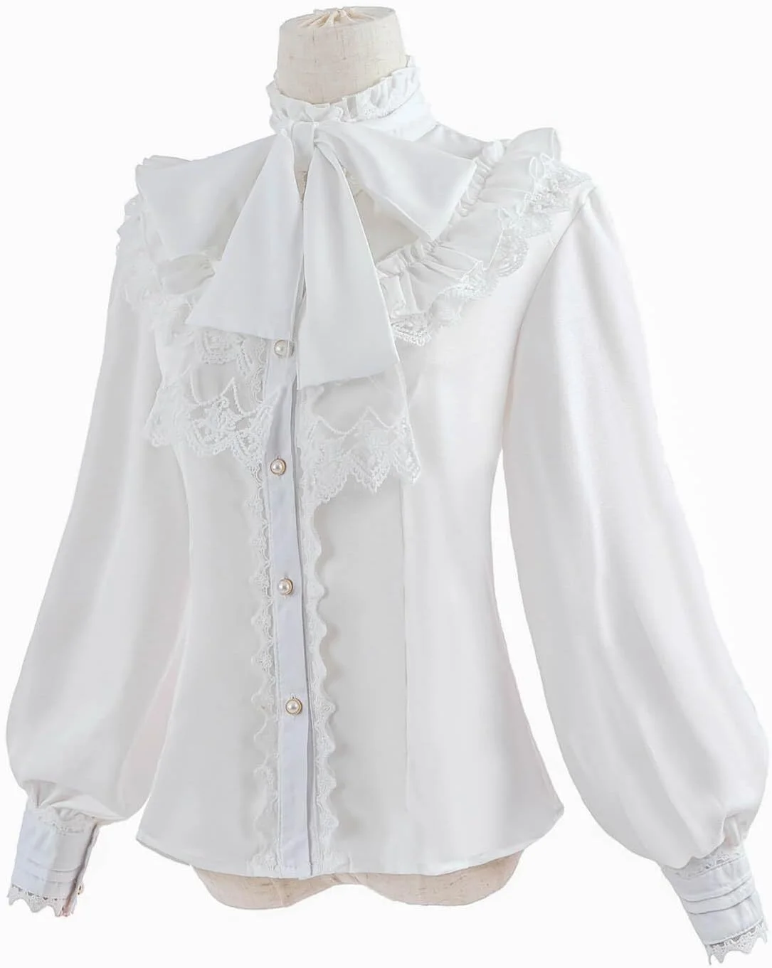 بلوز زنانه ویکتوریایی Nuoqi، پیراهن گوتیک آستین بلند، تاپ های چین دار لوتوس وینتیج